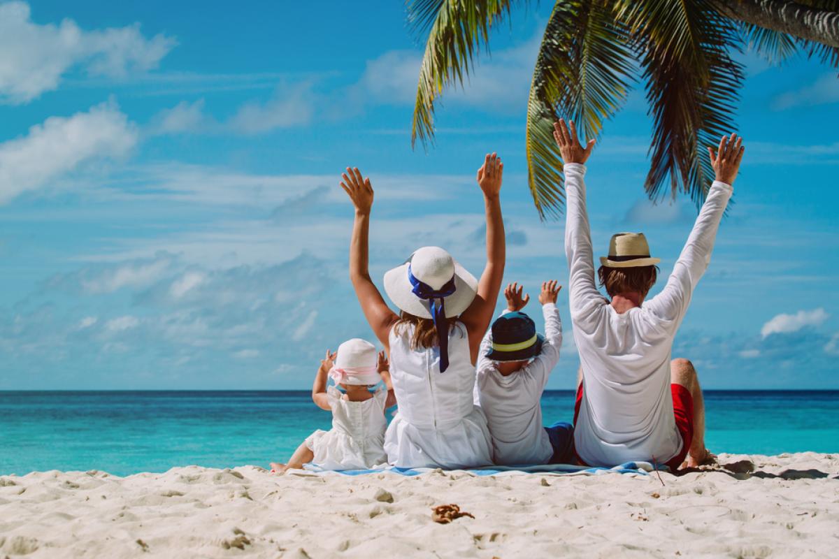 Family on Beach
